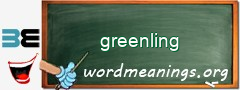 WordMeaning blackboard for greenling